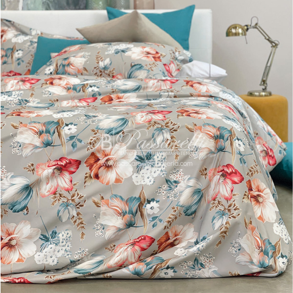 Svad Dondi Completo Lenzuola Matrimoniale in Percalle Anemone