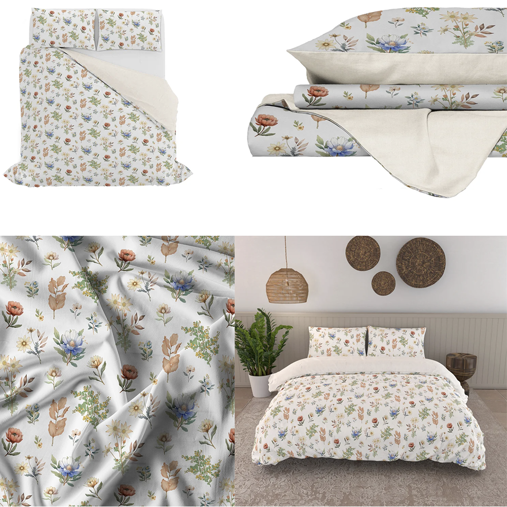 Parure Copripiumino Matrimoniale in Cotone 100% Made in Italy - Vari Disegni