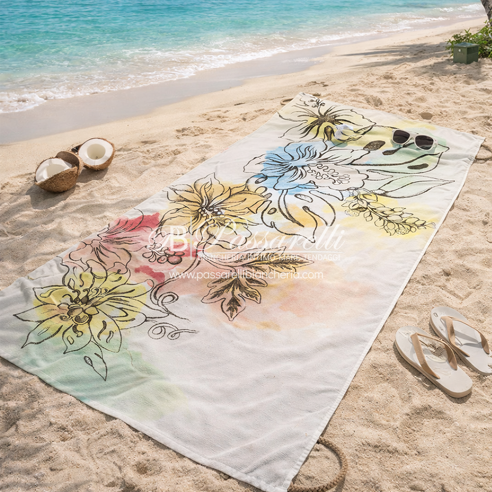 THUN® Telo con Cuscino Gonfiabile Mare Donna One Size Yellow Esotic