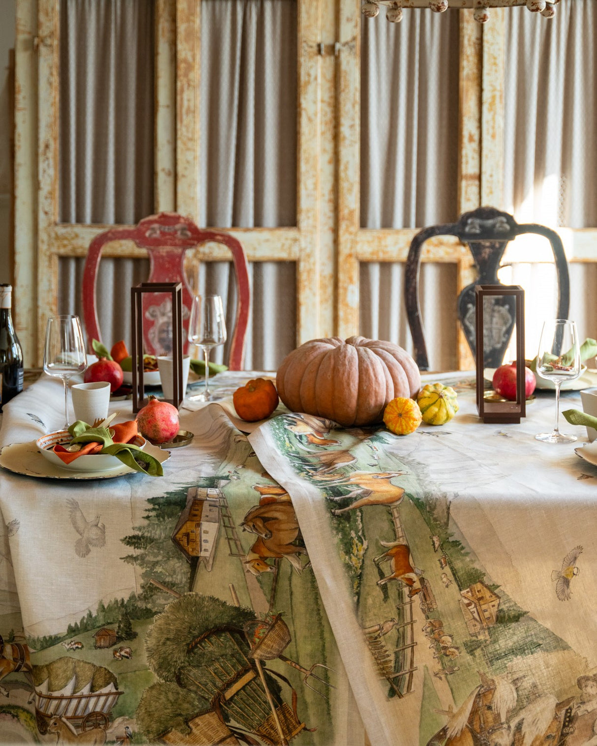 Tessitura Toscana Telerie Tovaglia da Tavola in 100% Puro lino Maso BFS