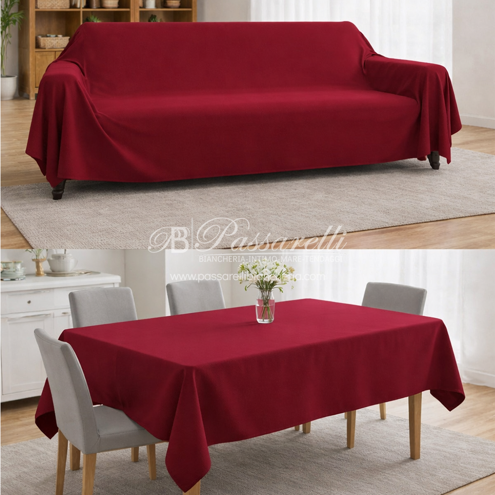 Max Color Telo Arredo Multi Uso Cotone Tinta Unita - Varie Dimensioni