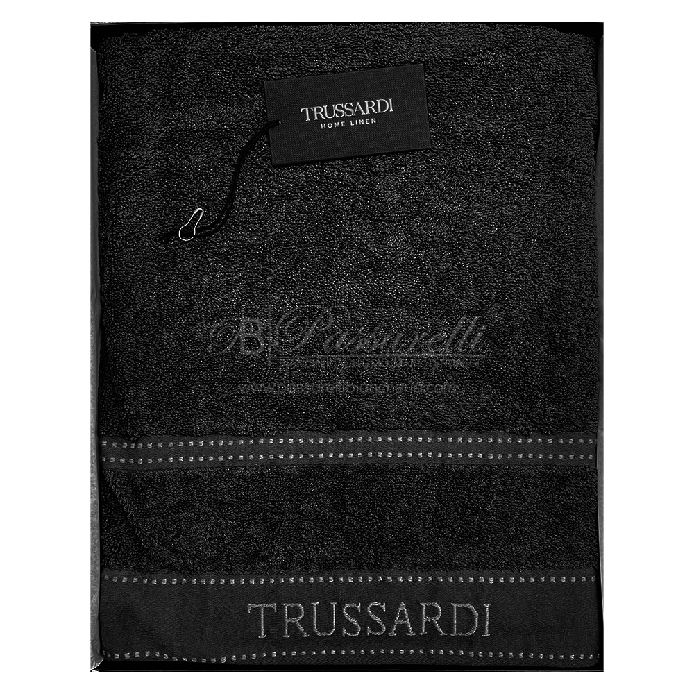 Trussardi Home Telo Bagno in Spugna di Puro Cotone Ribbon S46