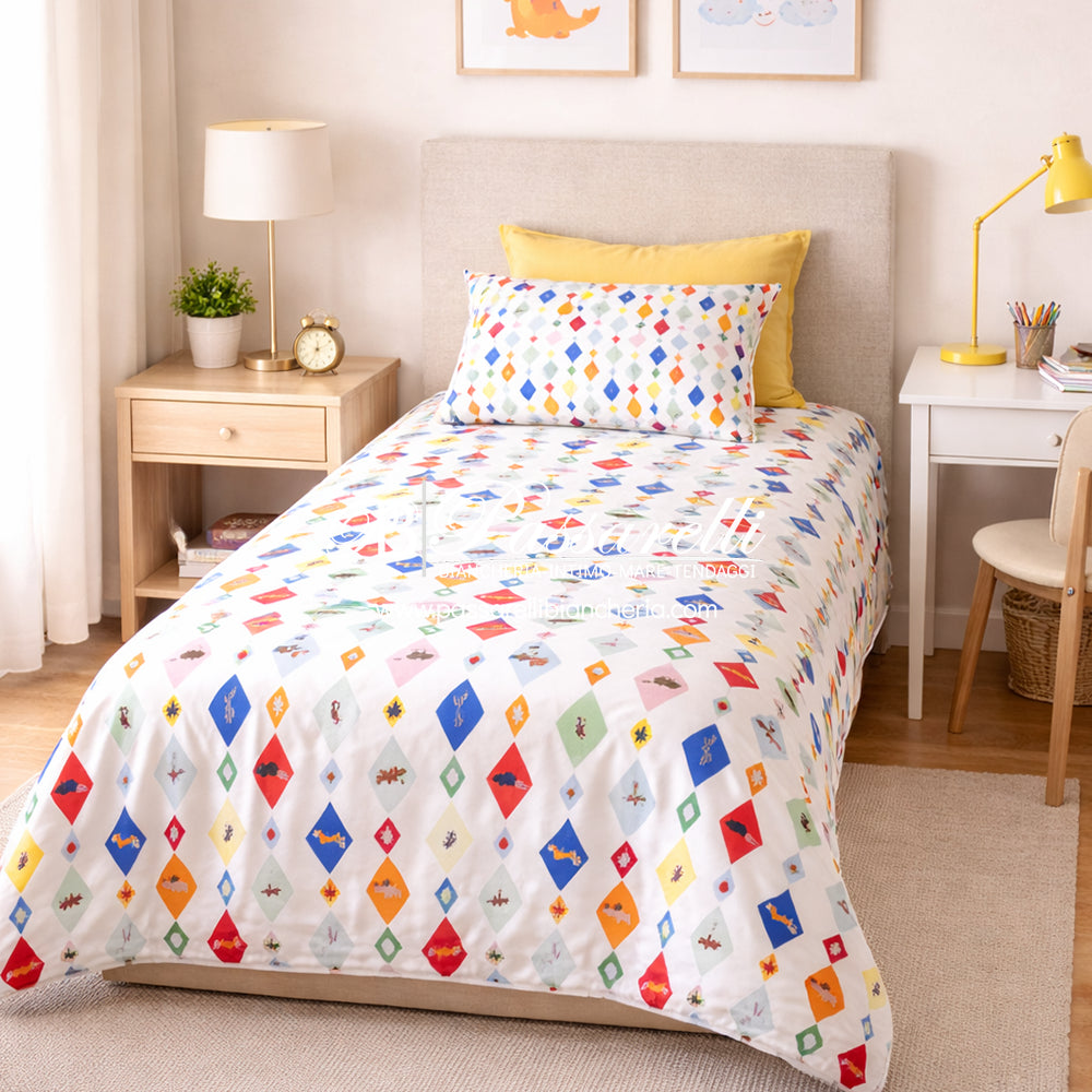 Tessitura Toscana Completo Lenzuola Boscolandia - Varie Dimensioni