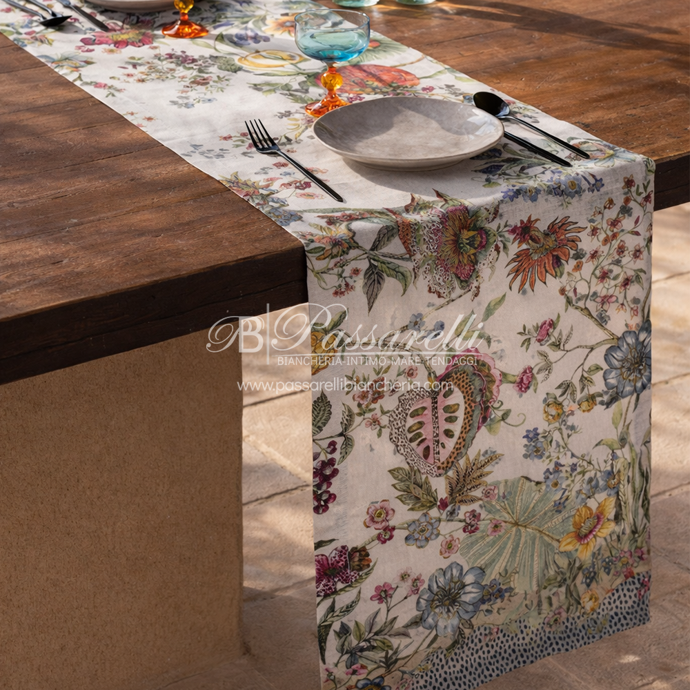 Tessitura Toscana Telerie Tovaglia e Runner in 100% Puro lino Biloba - Varie dimensioni