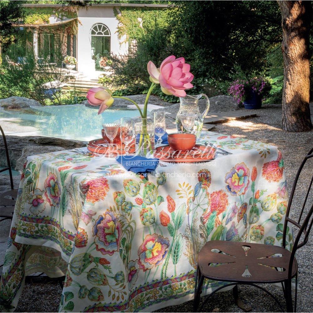 Tessitura Toscana Telerie Tovaglia e Runner in P.Lino Artigemme - Varie Dimensioni