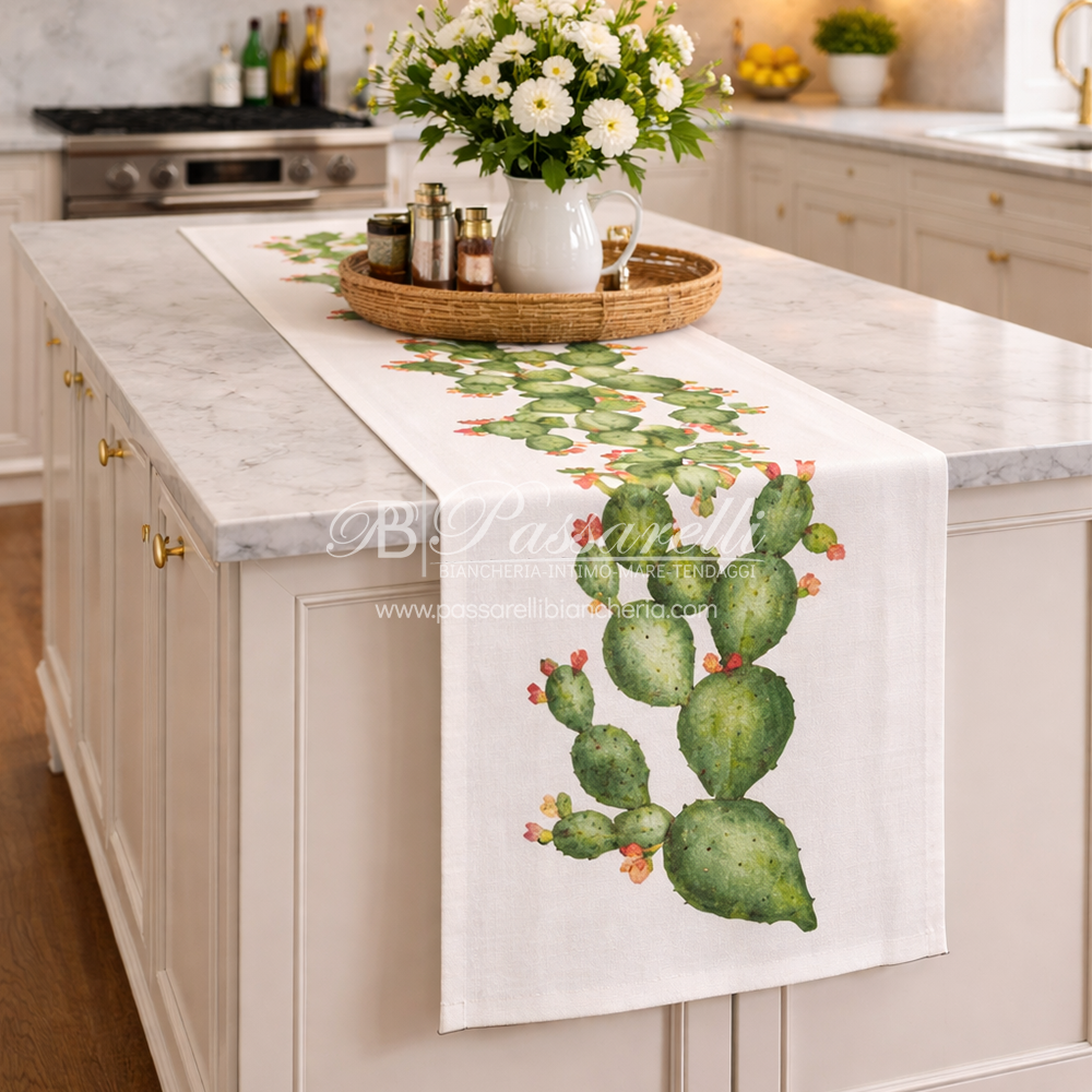 Tessitura Toscana Telerie Tovaglia e Runner in P.Lino Tunera - Varie Dimensioni