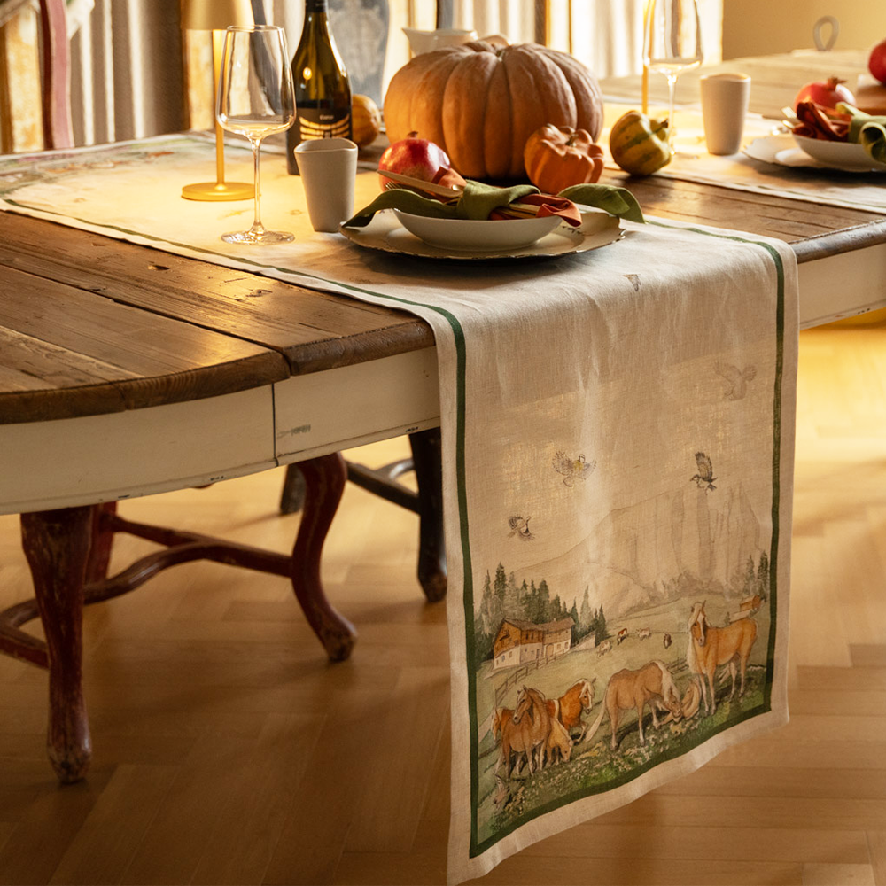 Tessitura Toscana Telerie Tovaglia da Tavola in 100% Puro lino Maso BFS