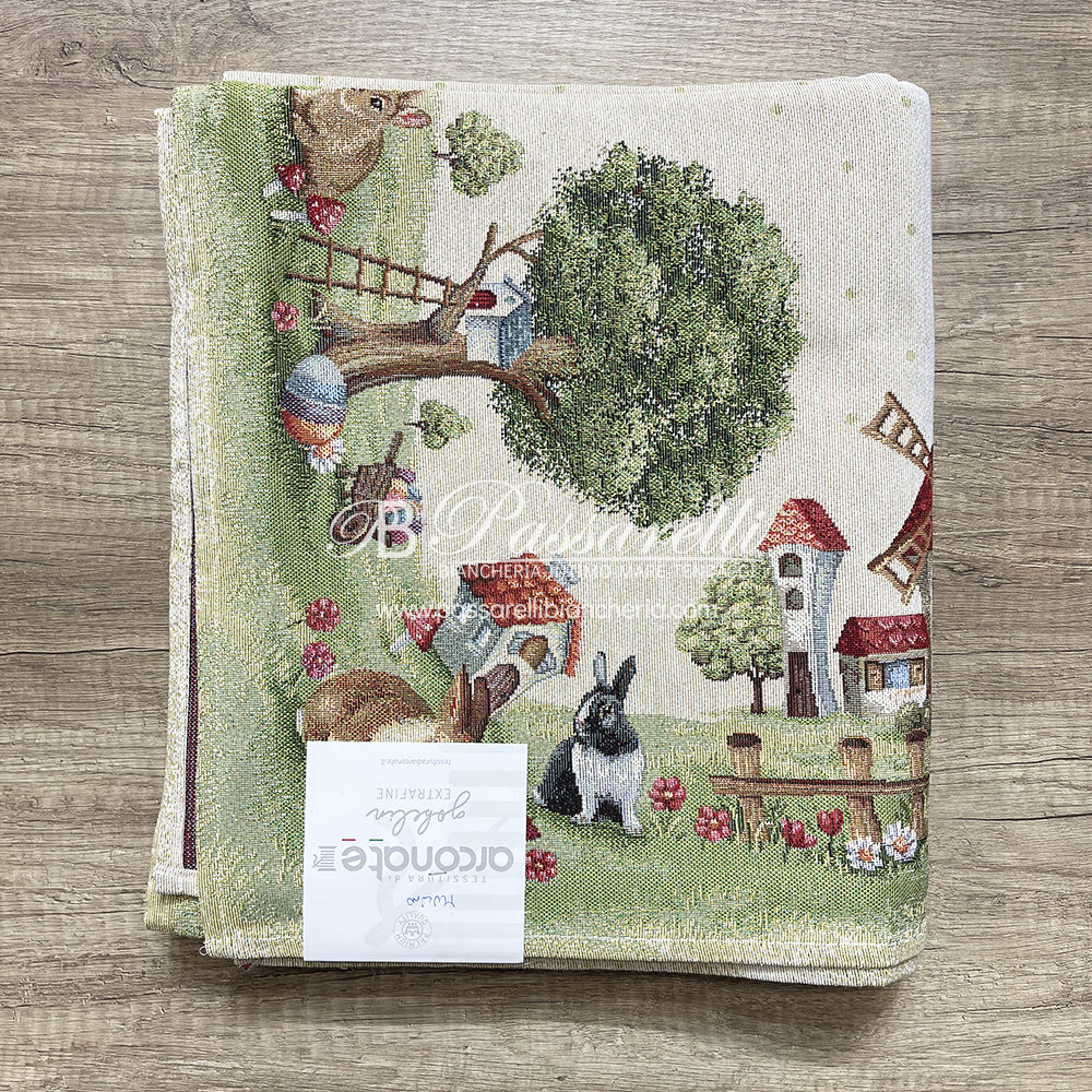 Tessitura di Arconate Copri Tavola in Gobelin Pasquale 140x240 2503S40