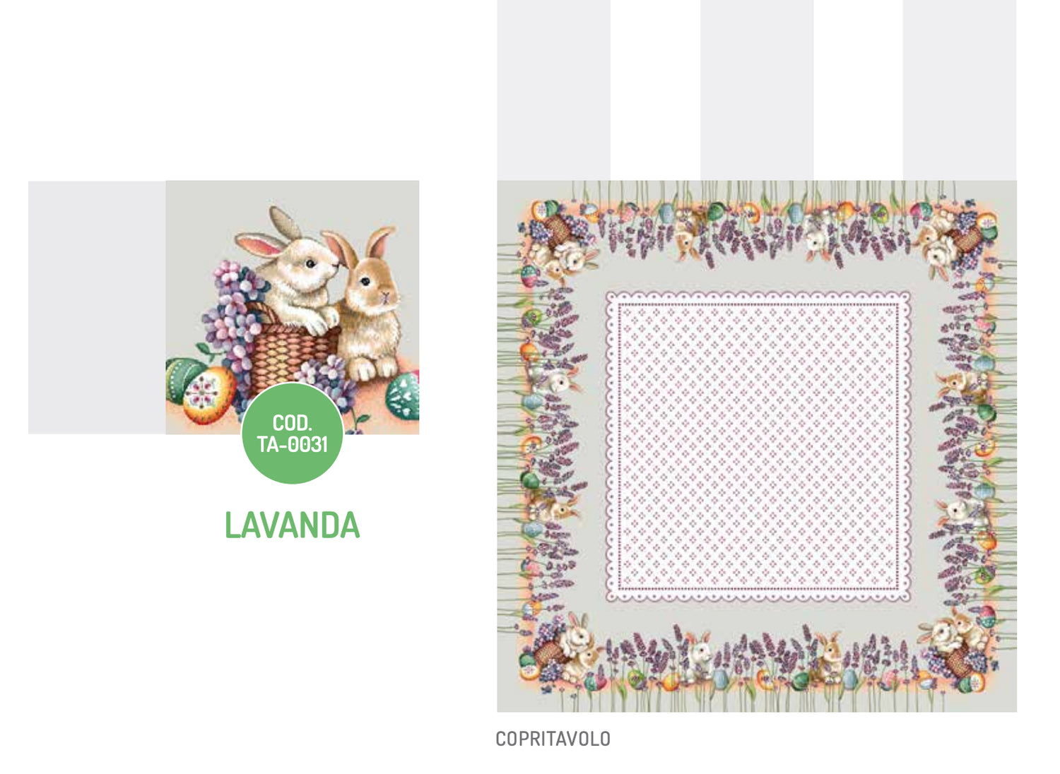 Tessitura di Arconate Copri Tavola in Gobelin Pasquale 140x240 2503S40