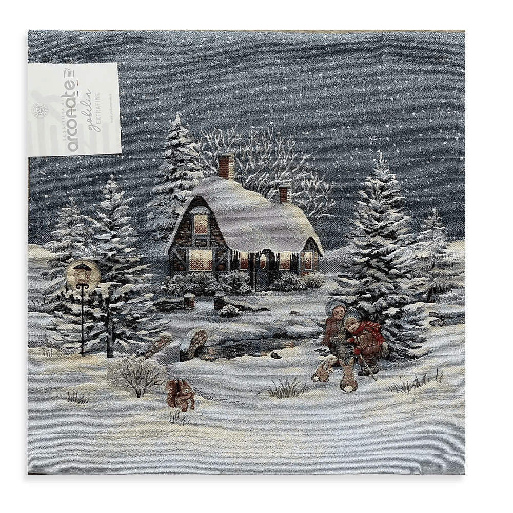 Tessitura di Arconate Cuscino Arredo Natalizio in Gobelin S56 - Vari Disegni - Passarelli Biancheria