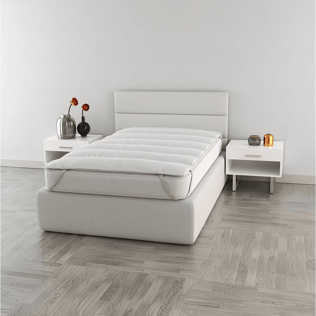 Topper Coprimaterasso Trapuntato Elegant Bianco - Varie Dimensioni - Passarelli Biancheria