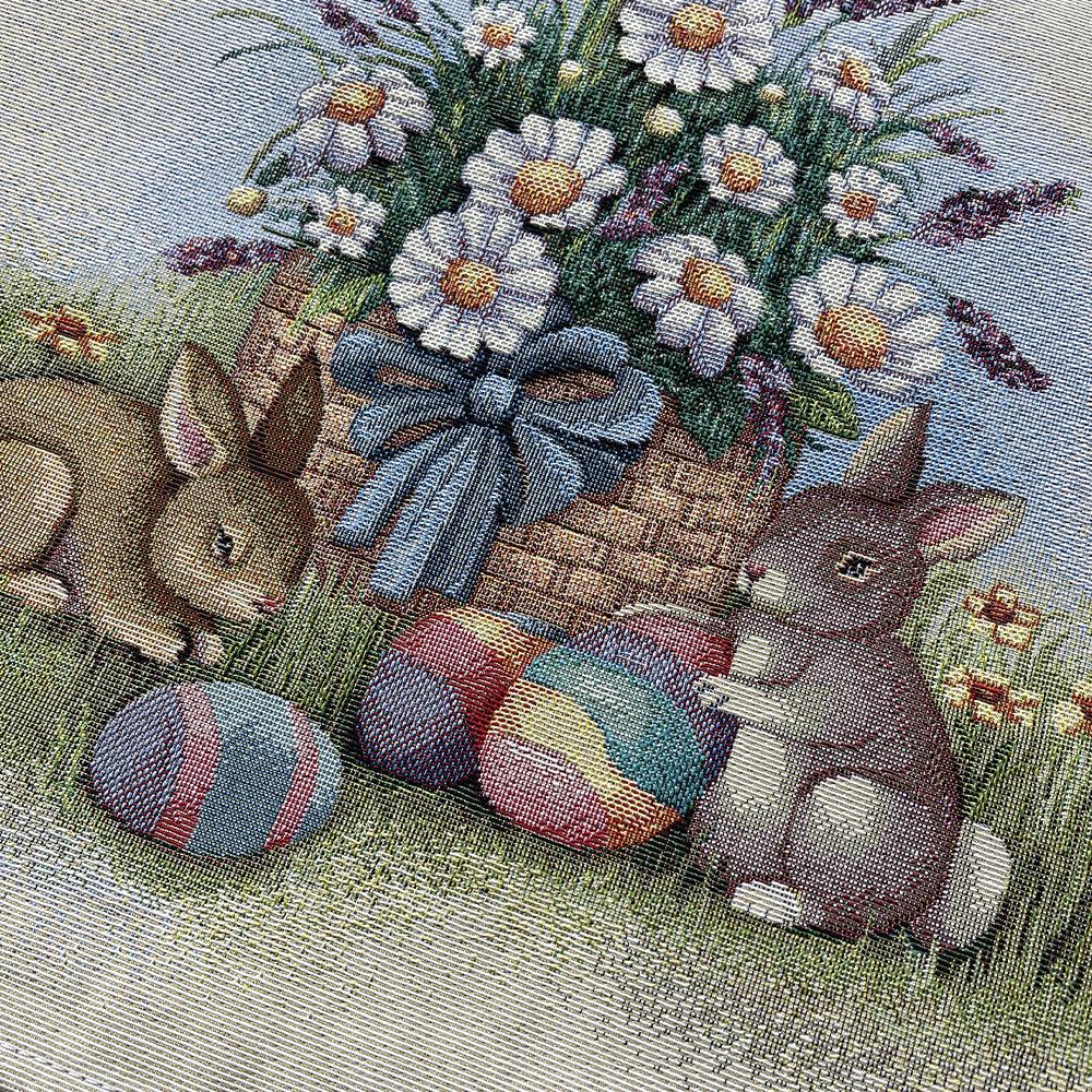 Tovaglia in Gobelin di Cotone Easter Village - Dimensioni Varie - Passarelli Biancheria
