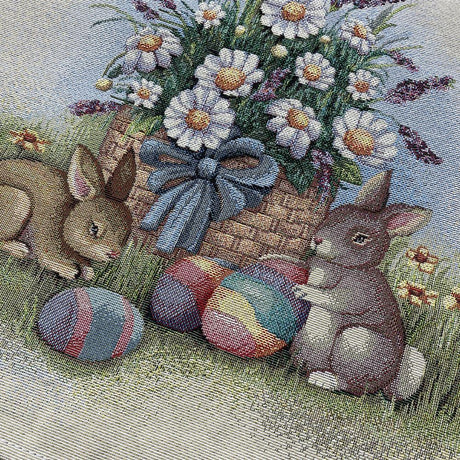 Tovaglia in Gobelin di Cotone Easter Village - Dimensioni Varie - Passarelli Biancheria