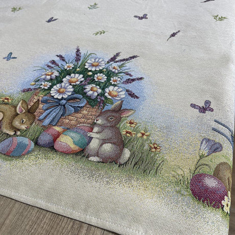 Tovaglia in Gobelin di Cotone Easter Village - Dimensioni Varie - Passarelli Biancheria