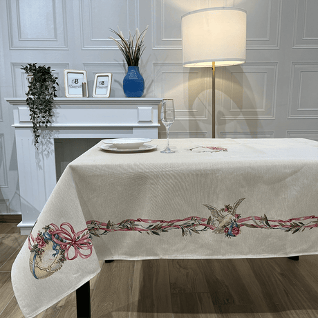 Tovaglia in Gobelin di Cotone Nastrino - Dimensioni Varie - Passarelli Biancheria