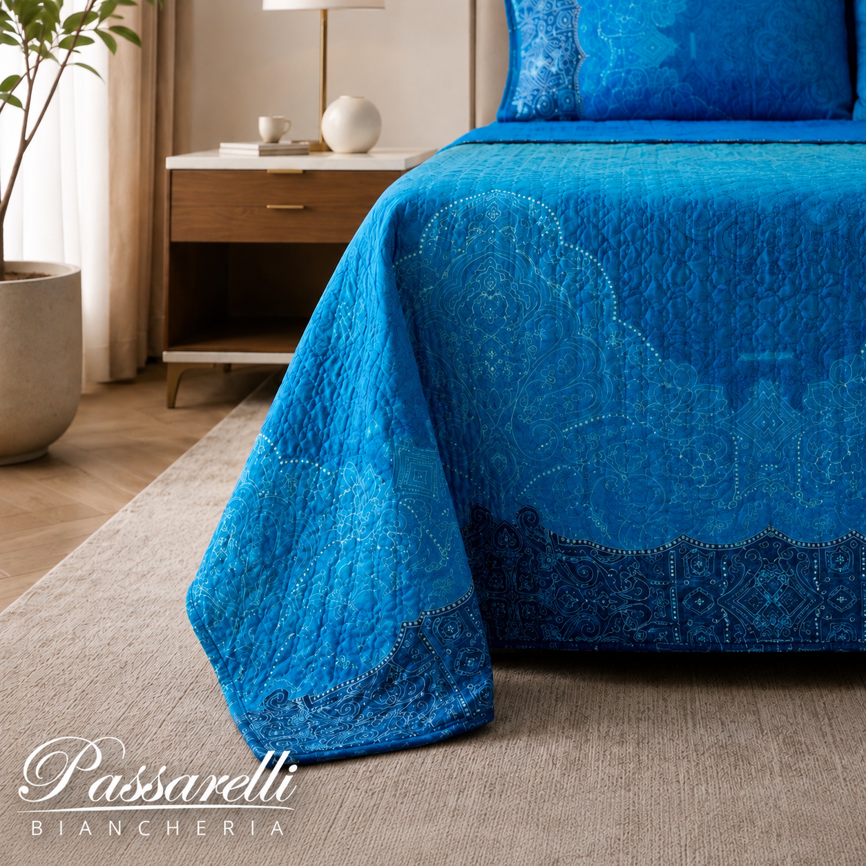 Bassetti Granfoulard Copriletto Trapuntato Matrimoniale Dolceacqua Bluette