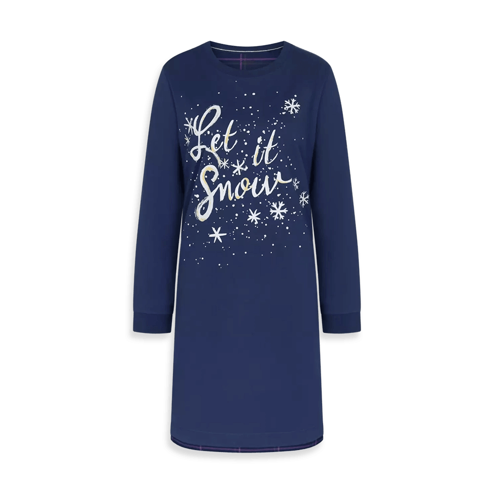 Triumph Camicia da Notte Winter Moments NDK X Blu S35 - Passarelli Biancheria