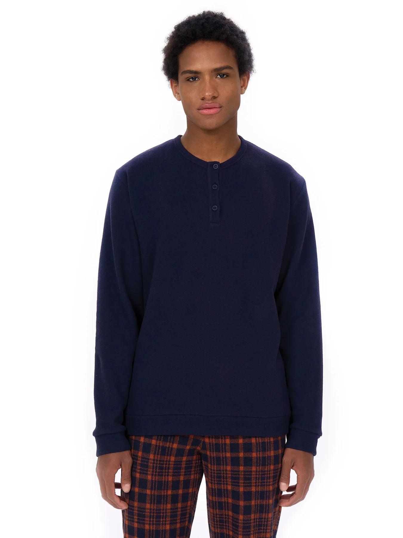 Ragno Pigiama Invernale da Uomo in Cotton Eco Pile U770N1 S42 - Passarelli Biancheria