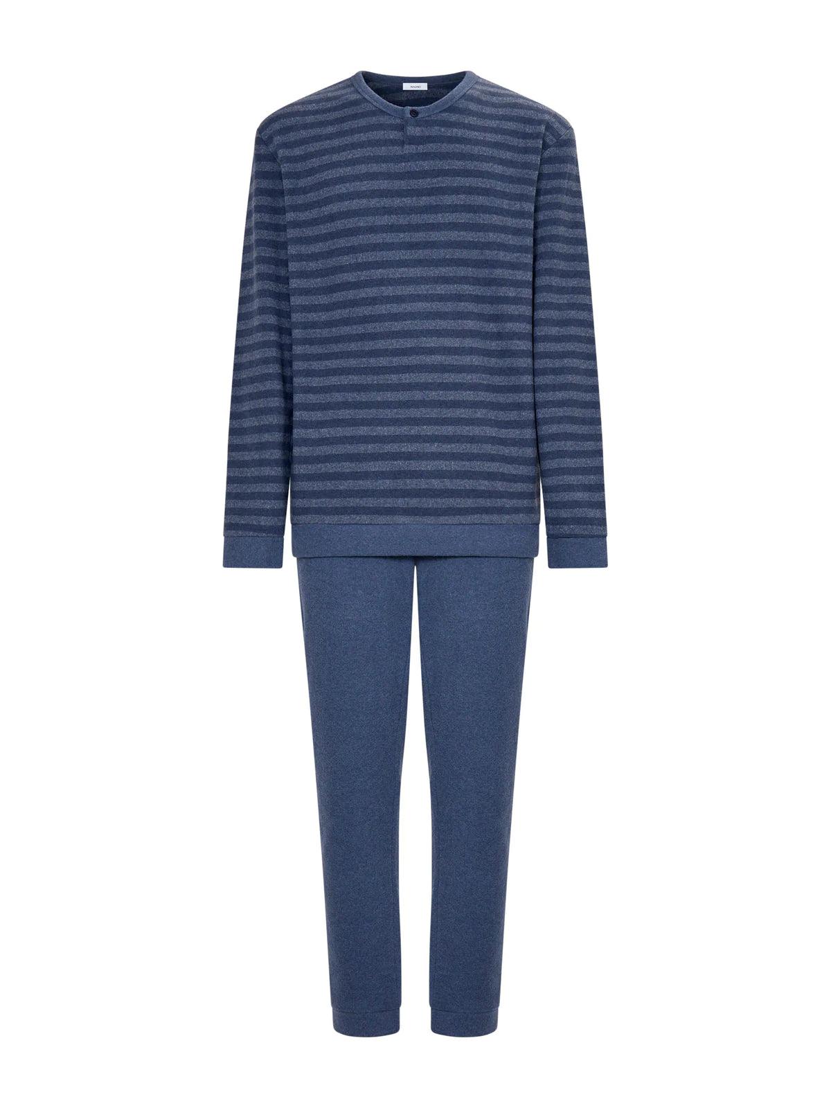 Ragno Pigiama Invernale da Uomo in Cotton Eco Pile U773N1 S49 - Passarelli Biancheria