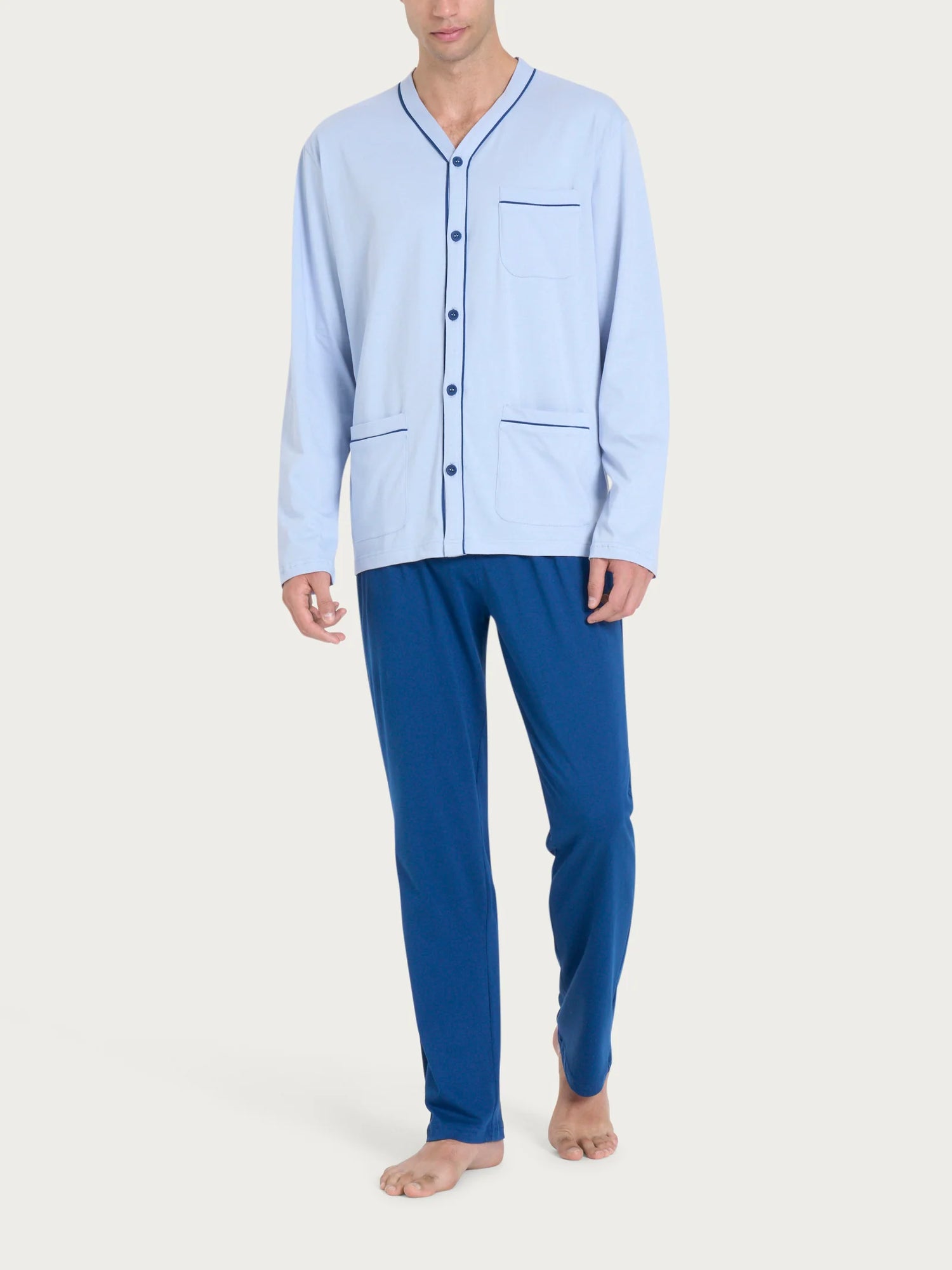 Ragno Pigiama Cotone Leggero Aperto da Uomo U898N6 S31