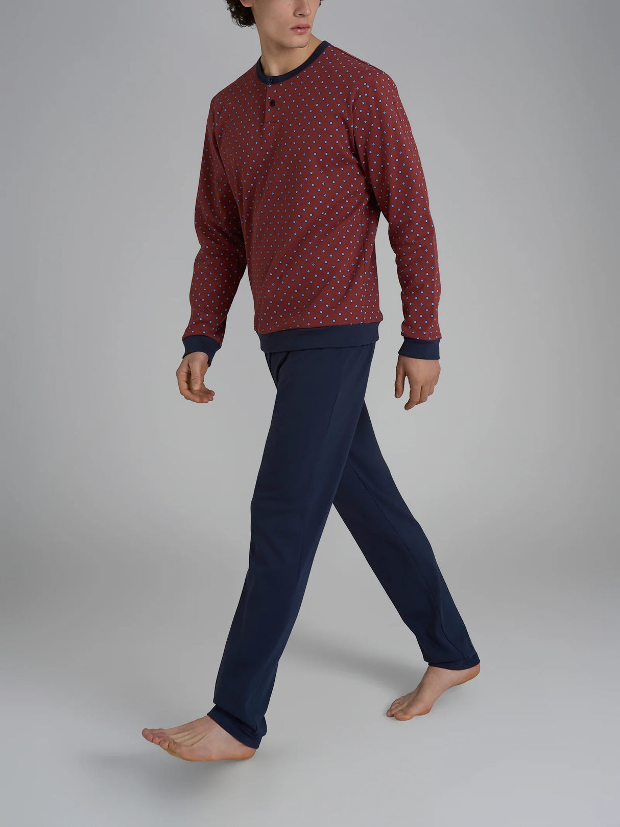 Ragno Pigiama Serafino in Caldo Cotone da Uomo U956N1 2511S48