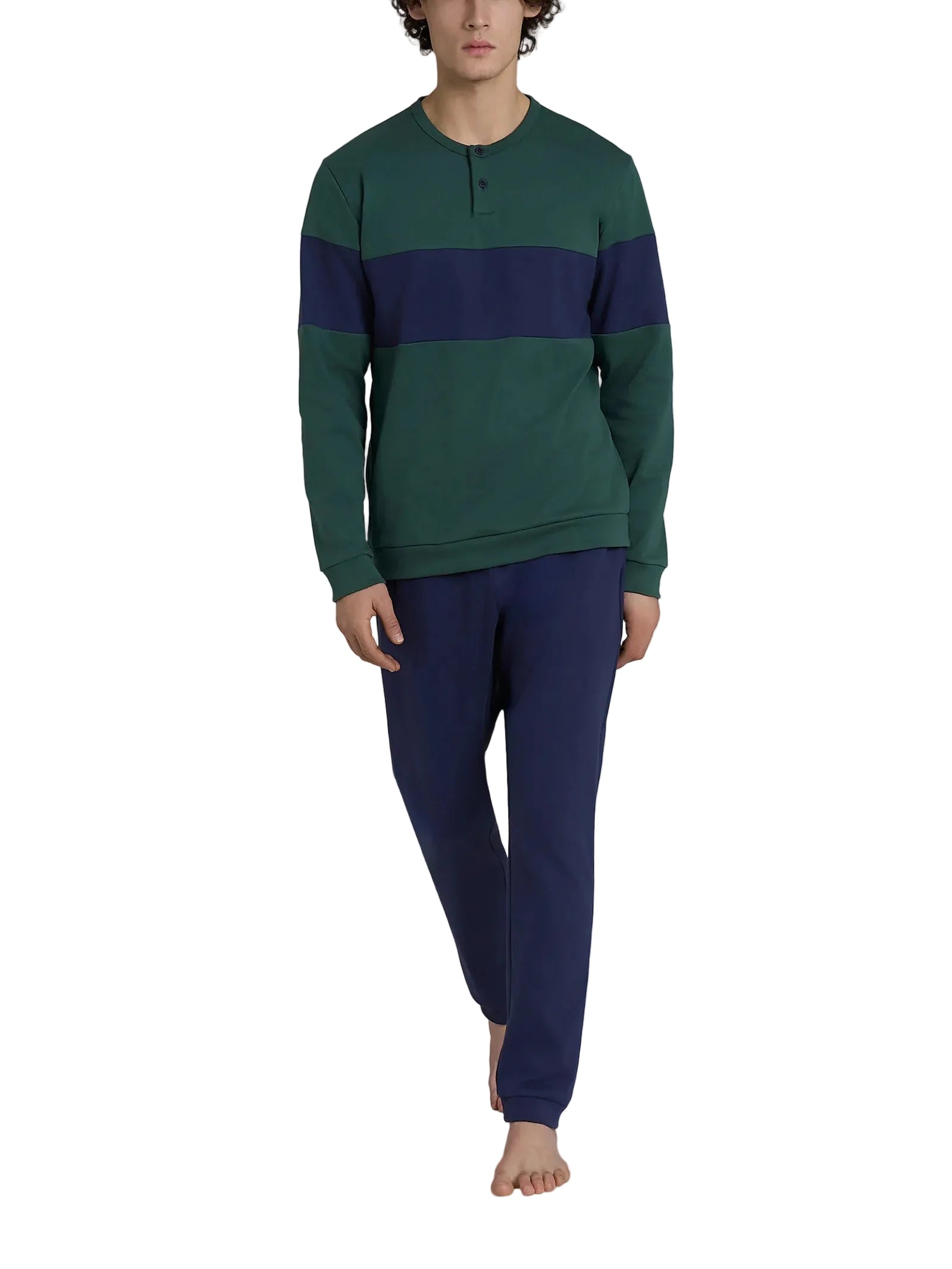 Ragno Pigiama Serafino in Caldo Cotone da Uomo U963N1 2511S48