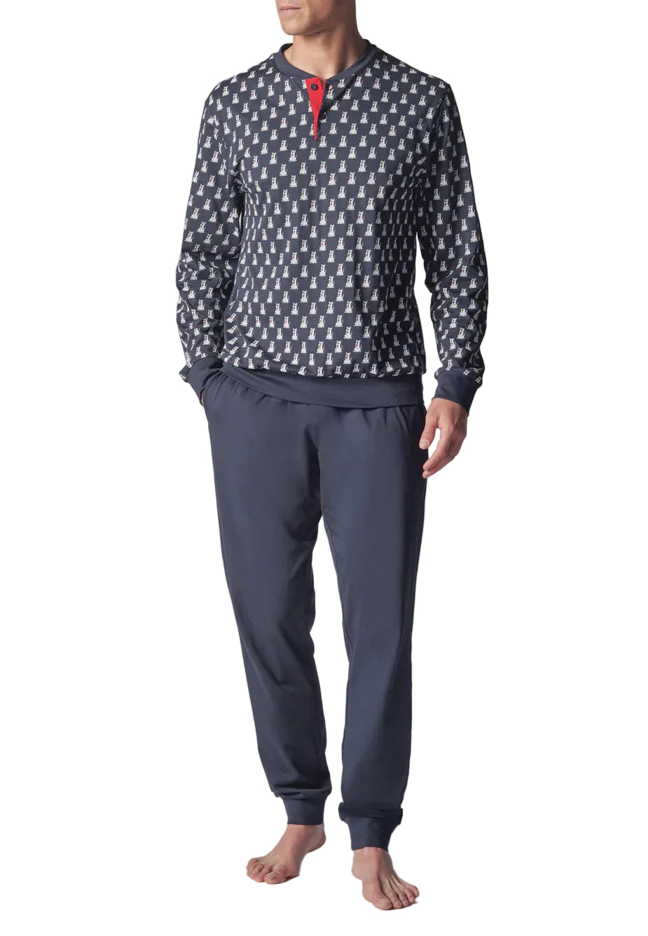 Cagi Pigiama Lungo Cotone Leggero da Uomo 4429-1061 2601S25