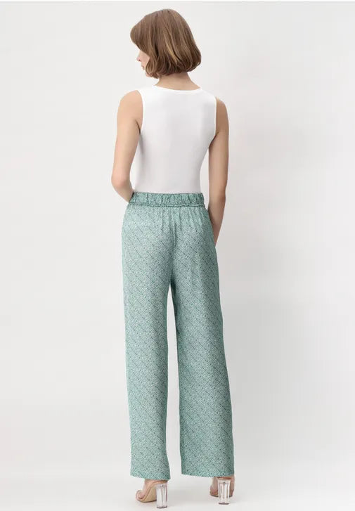 Oroblu Pantalone da Donna a Palazzo in Raso Leggero Décor VOBT67601 S77