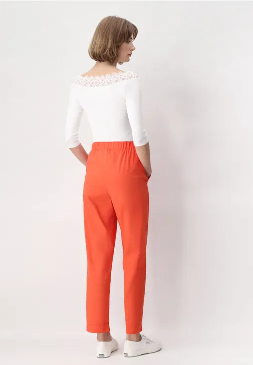 Oroblu Pull-On Tops Cotton Lace 3/4 Sleeve VOBT67586 S43