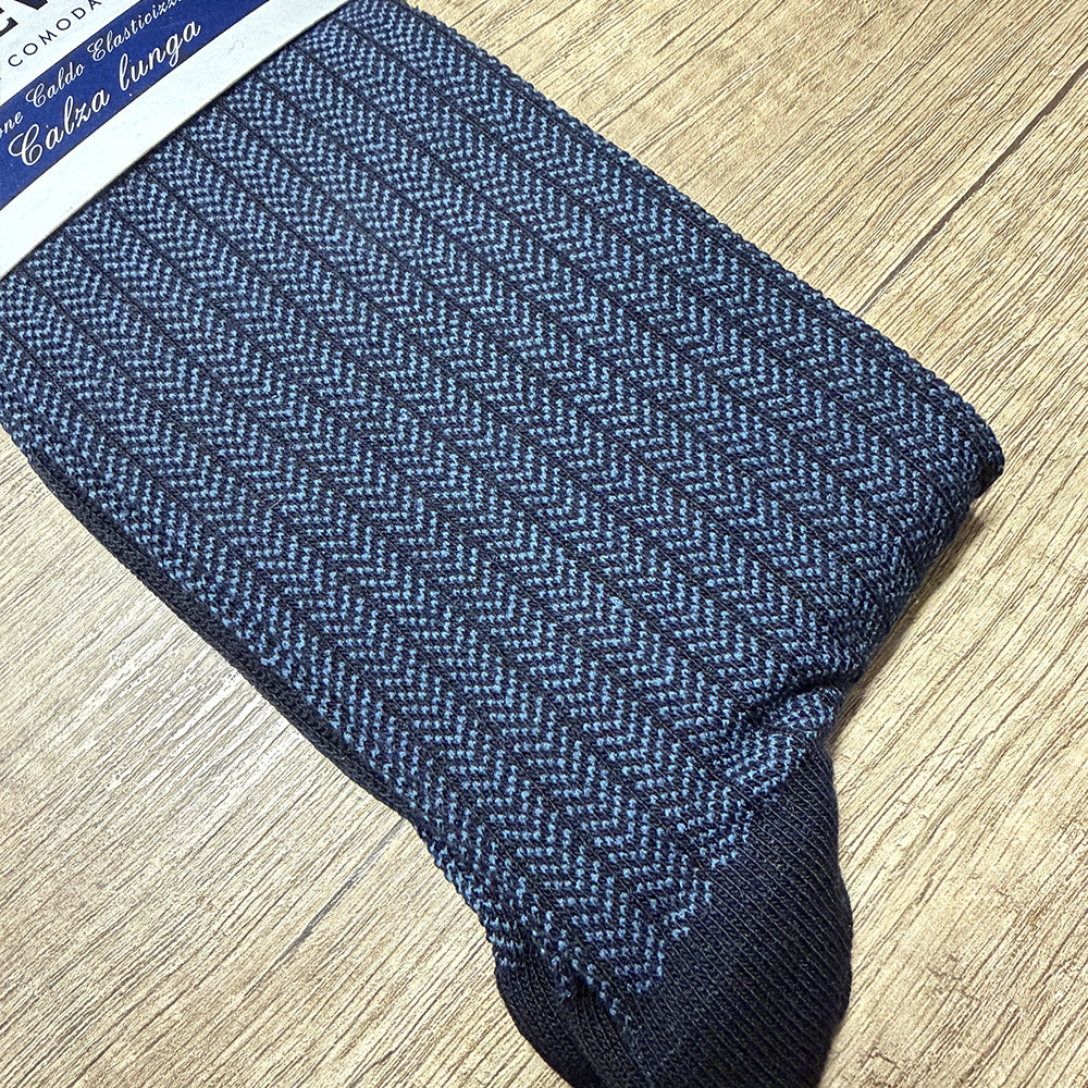 Valleverde Calzini Lunghi Fantasia in Caldo Cotone da Uomo V057 1809S80