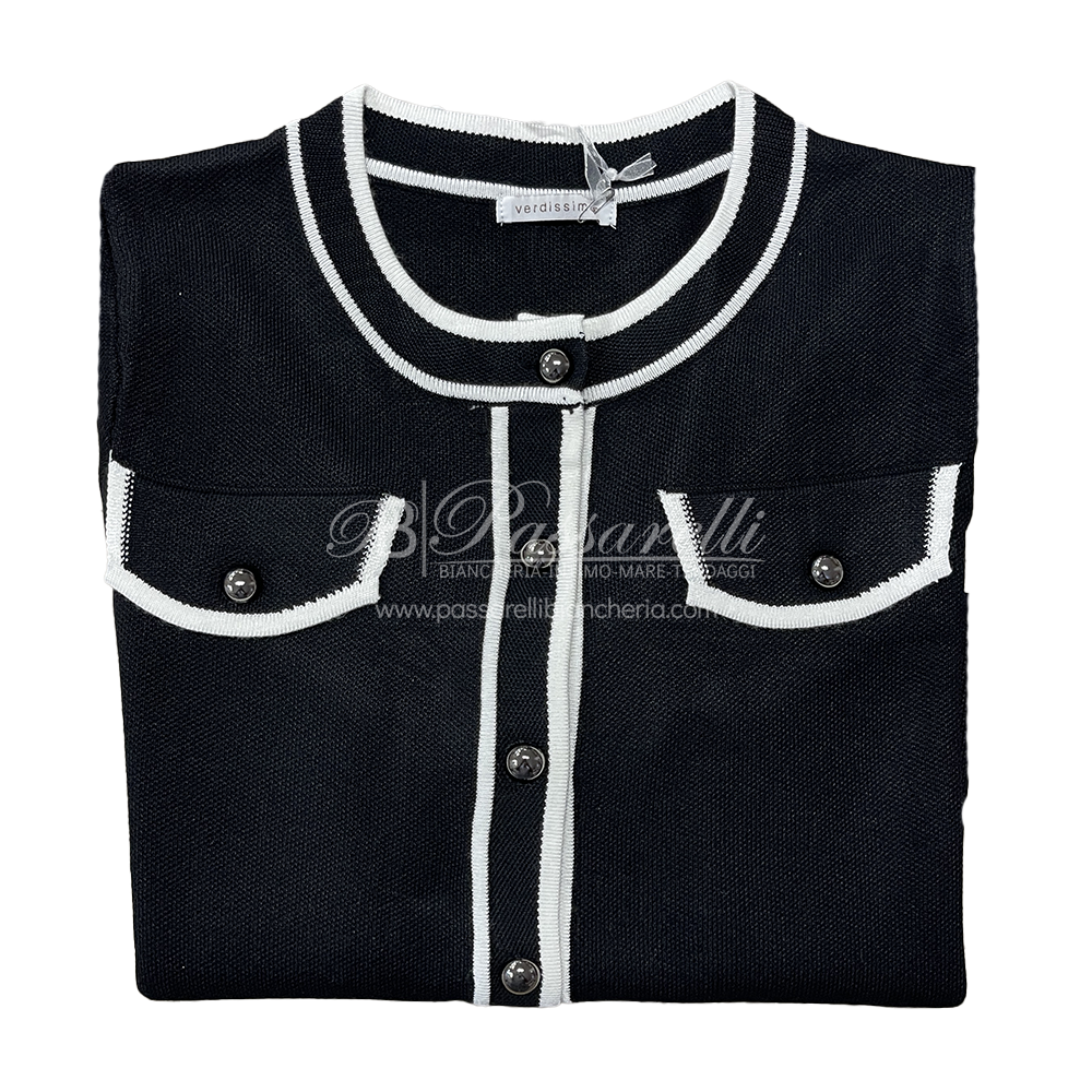 Verdissima Cardigan Corto in Viscosa con Bottoni 2509S50