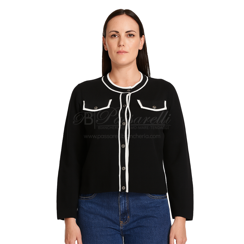 Verdissima Cardigan Corto in Viscosa con Bottoni 2509S50