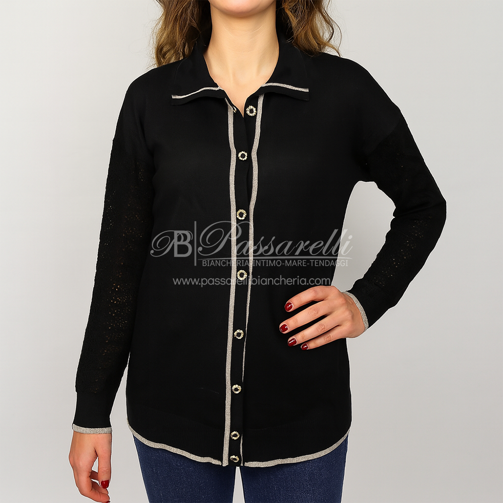 Verdissima Cardigan in Viscosa con Bottoni 2509S50