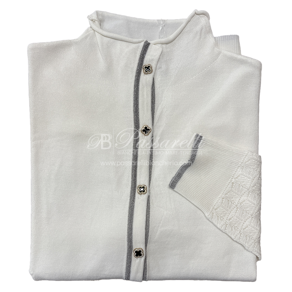 Verdissima Cardigan in Viscosa con Bottoni 2509S50