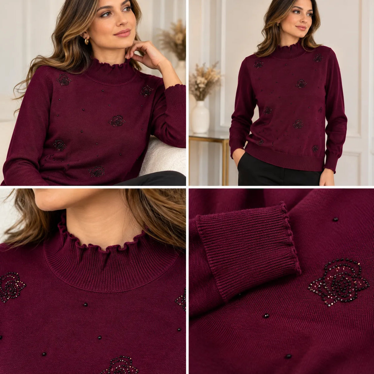 Verdissima Maglia Invernale Lupetto da Donna in viscosa AL52