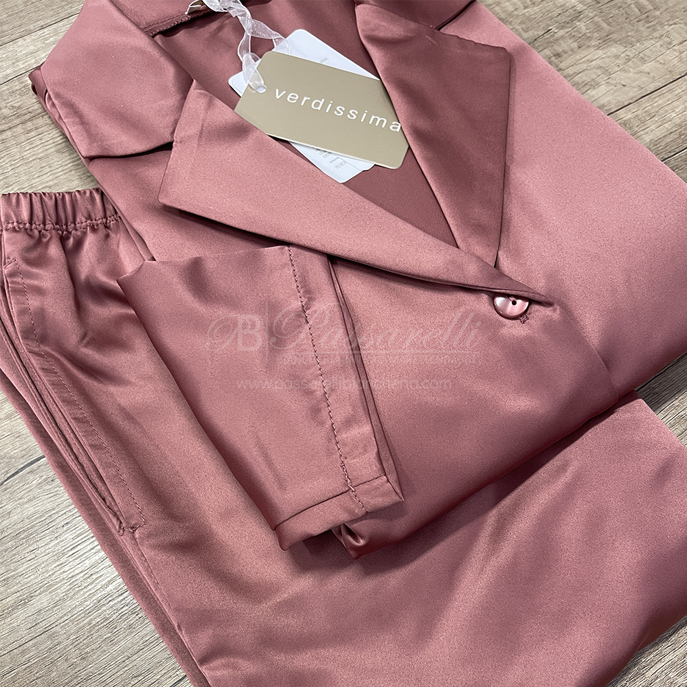 Verdissima Pigiama Raso Aperto da Donna BS13 2509S50