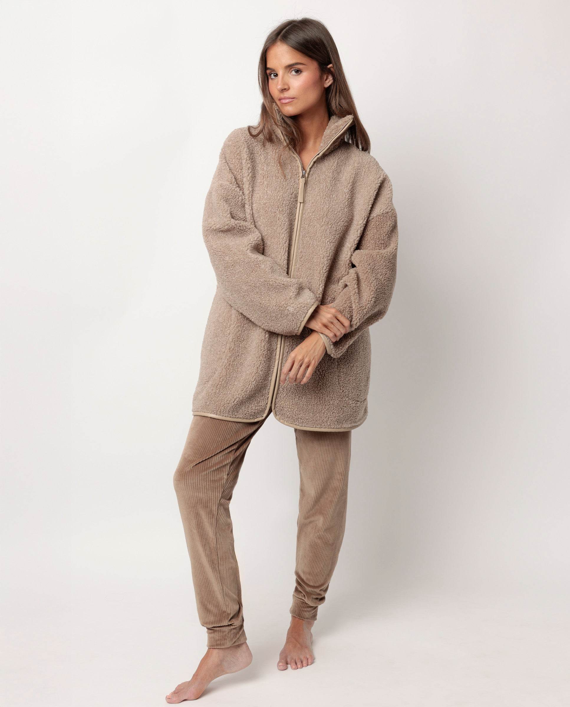 Admas Vestaglia donna invernale in pile con cerniera 67323 2511S30