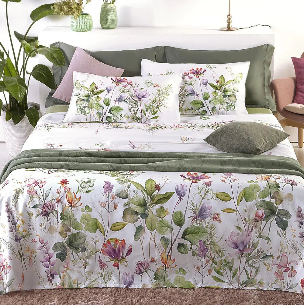 Completo lenzuola Copriletto WILDFLOWER by Tessitura Randi 2505S180