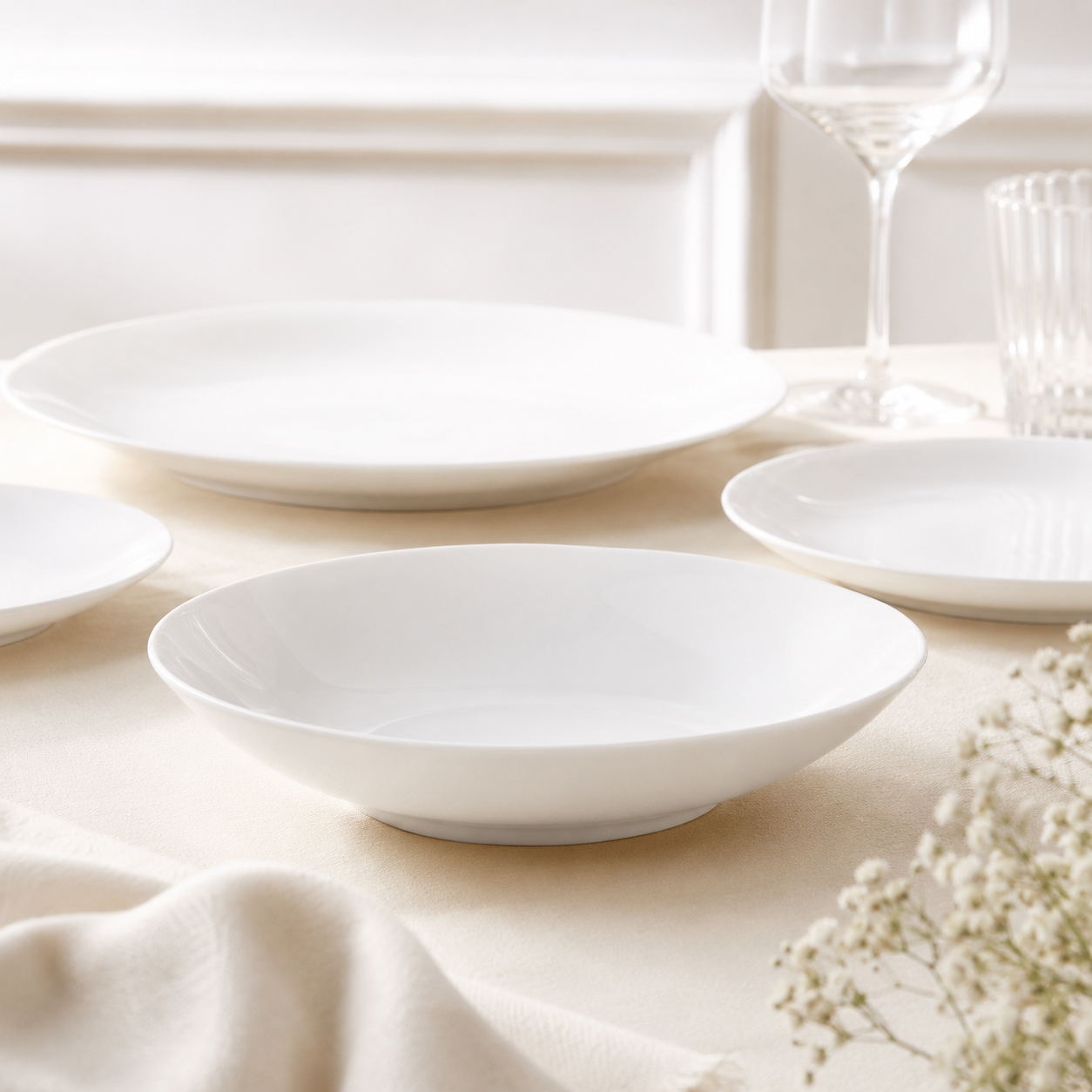 Weissestal Servizio tavola 18pz Domus Weiss - White in porcellana