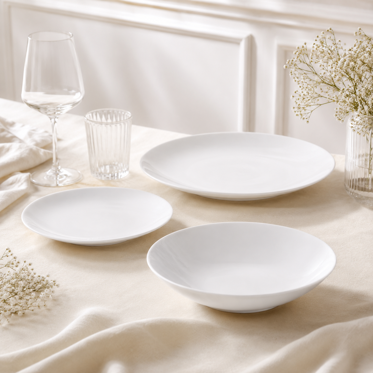 Weissestal Servizio tavola 18pz Domus Weiss - White in porcellana