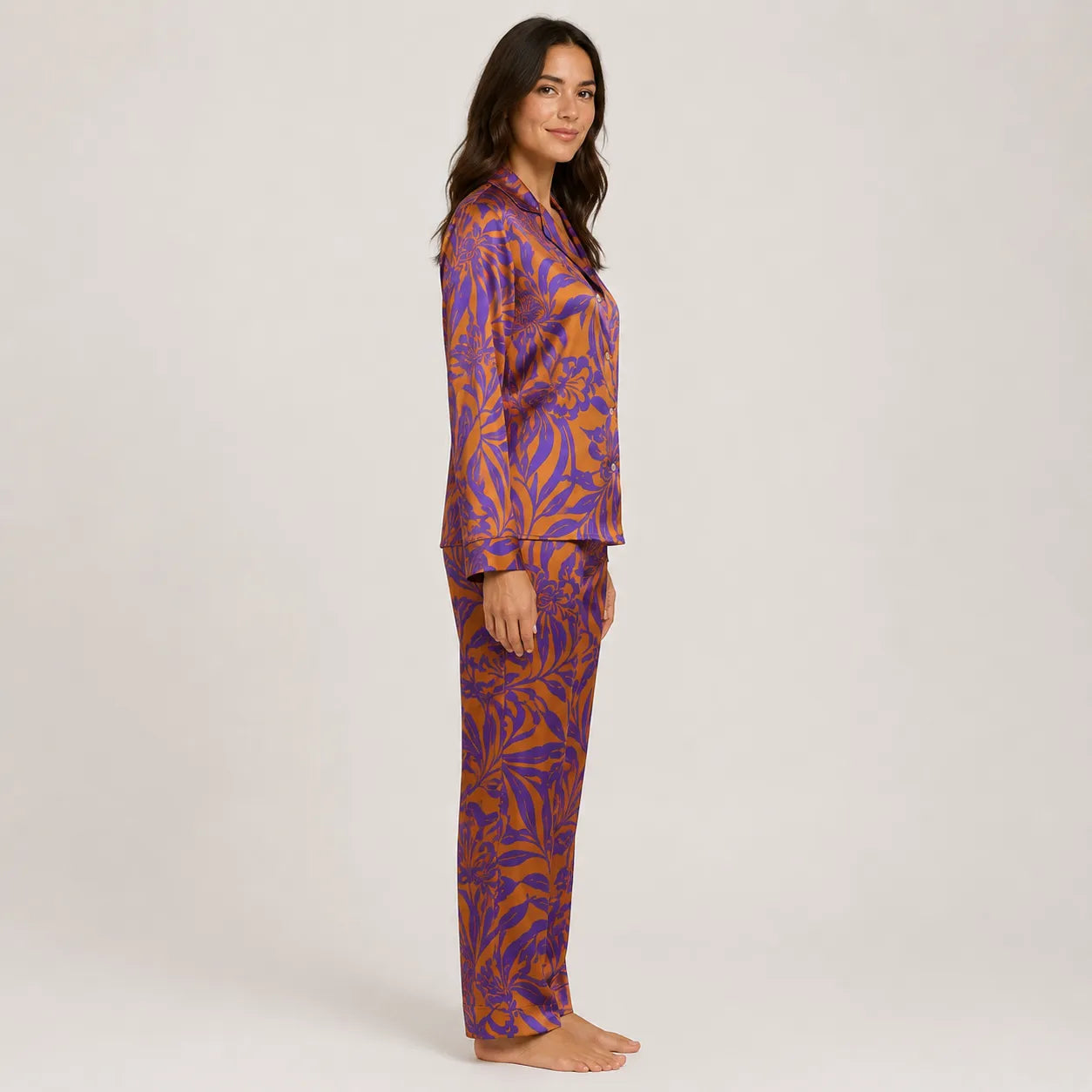 Zero Luxury Pigiama in Raso da Donna Aperto Avanti 32LUX207-1