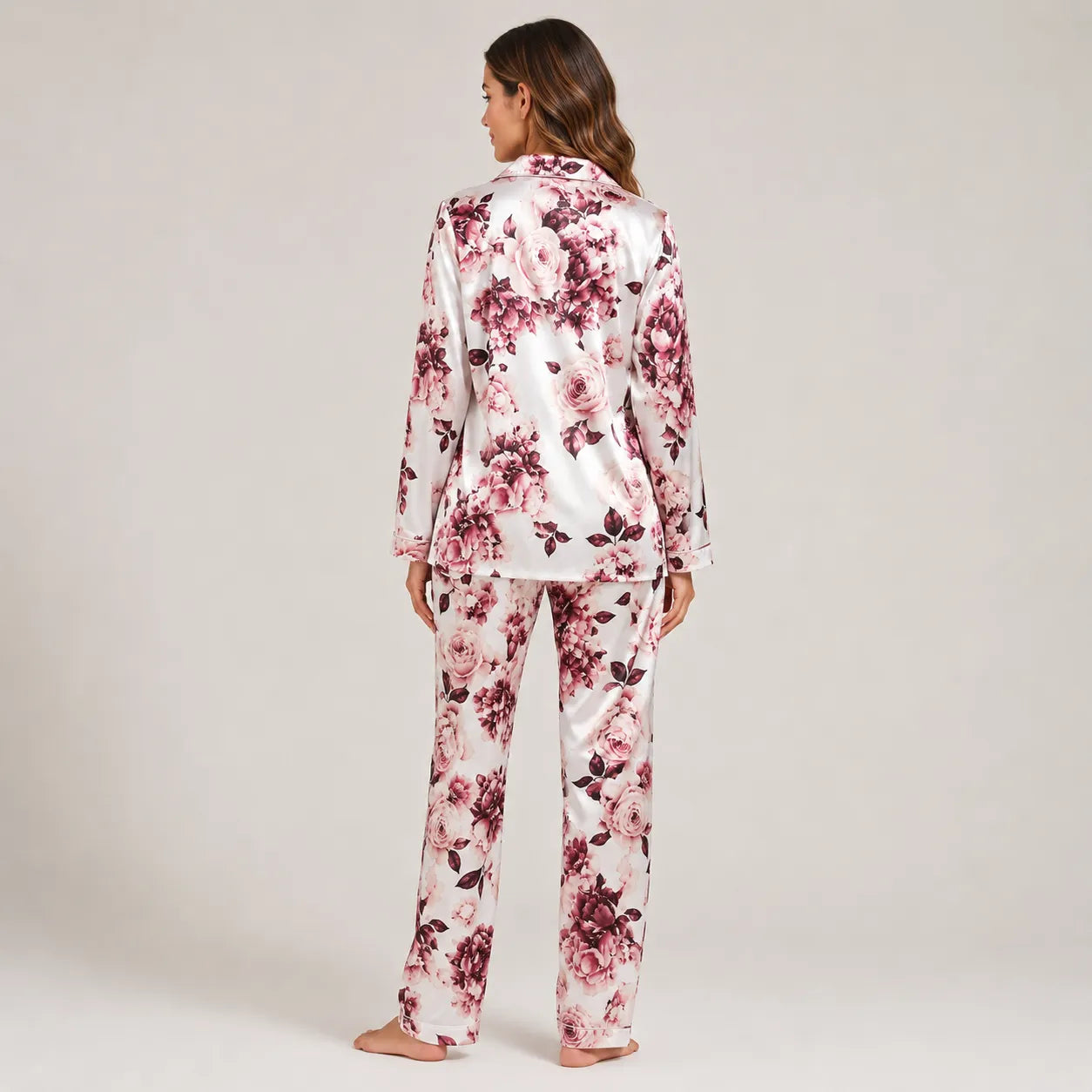 Zero Luxury Pigiama in Raso da Donna Aperto Avanti 32LUX207