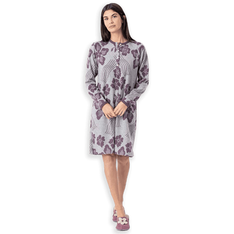 Zero Pigiamore Camicia Invernale da Donna in Punto Milano 3603 S41 - Passarelli Biancheria