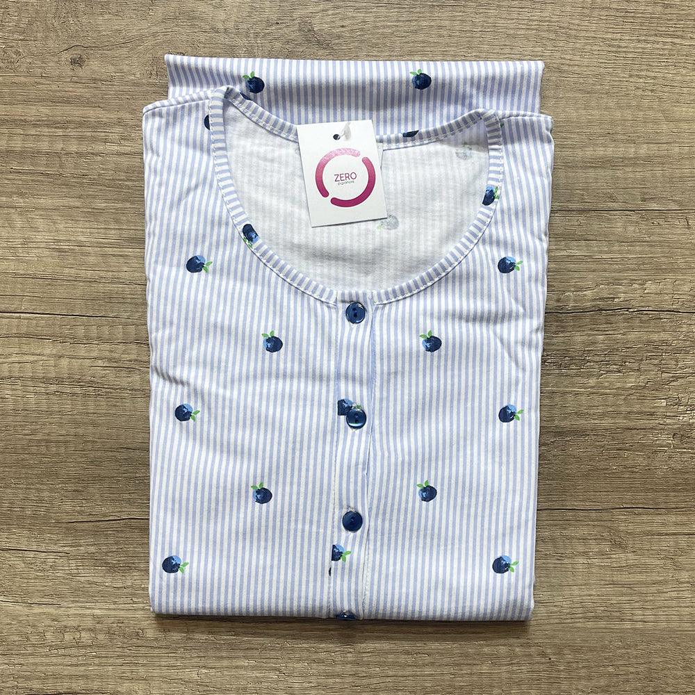Zero Pigiamore Camicia da Notte Estiva a Maniche Corte 413810 S34 - Passarelli Biancheria