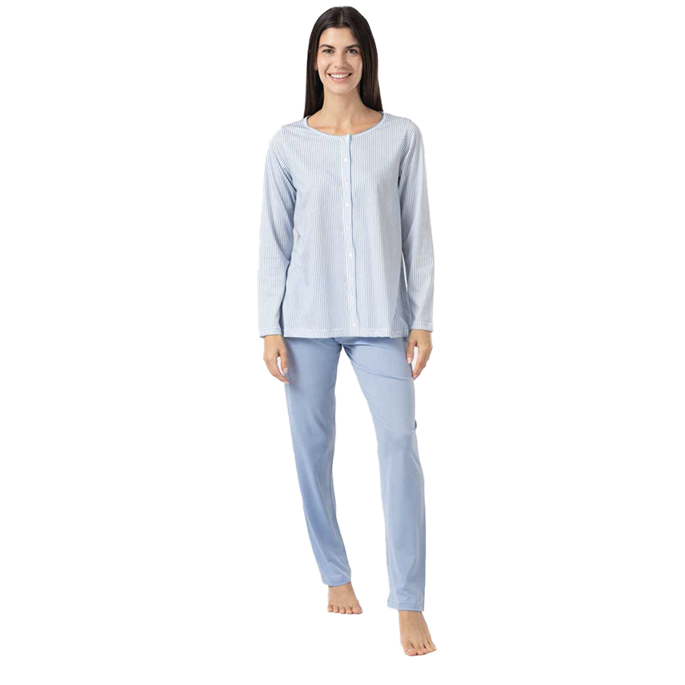 Zero Pigiamore Pigiama Estivo Aperto Maniche Lunghe da Donna 4368 2503S40