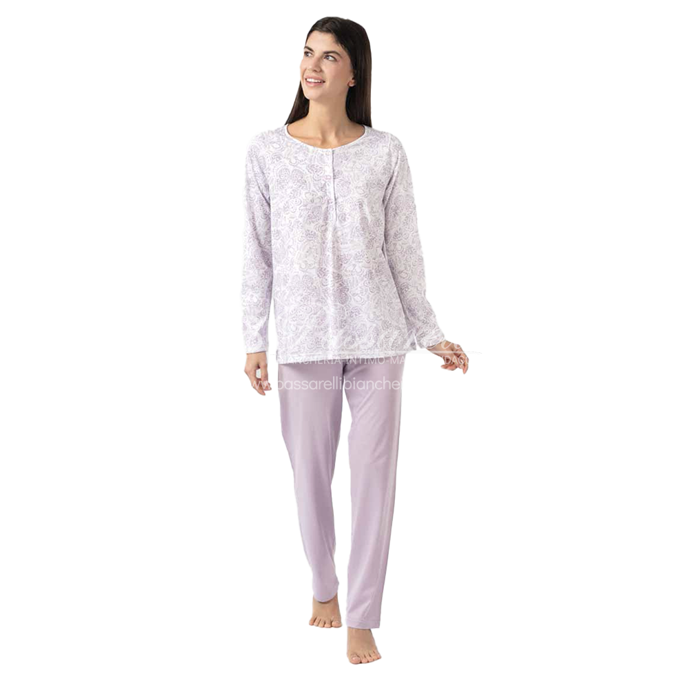 Zero Pigiamore Pigiama Estivo Maniche Lunghe da Donna 4321 2504S40