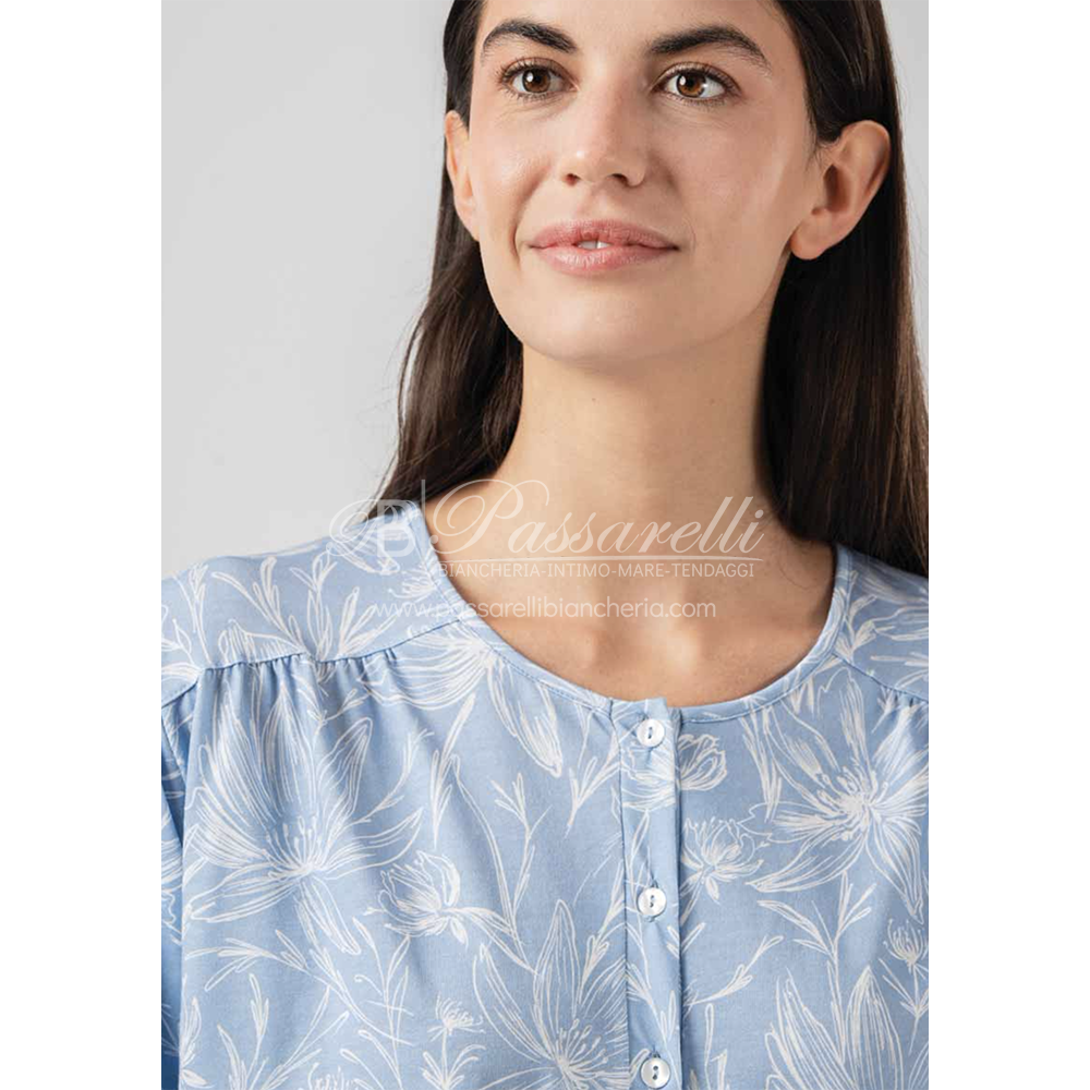 Zero Pigiamore Pigiama Estivo Maniche Lunghe da Donna 4342 2504S40