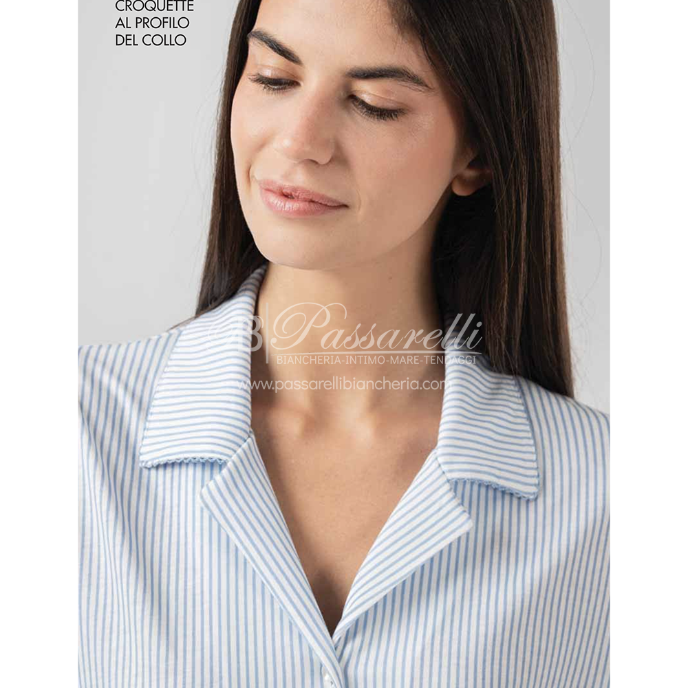 Zero Pigiamore Pigiama Estivo Maniche Lunghe da Donna Aperto 4373 2504S50
