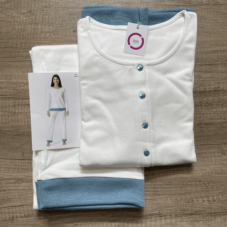 Zero Pigiamore Pigiama Invernale da Donna in Caldo Cotone 3500 S52 - Passarelli Biancheria