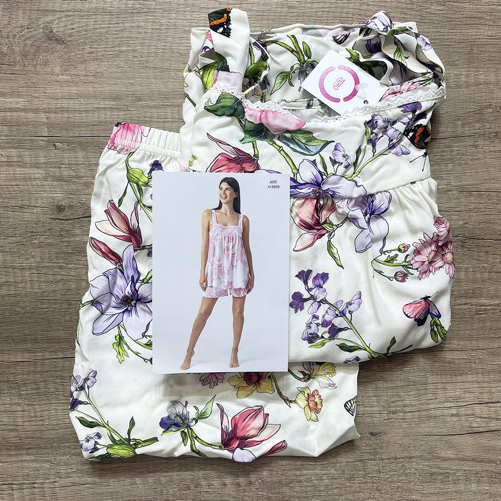 Zero Pigiamore Pigiama da Donna Corto a Canottiera 413929 S57